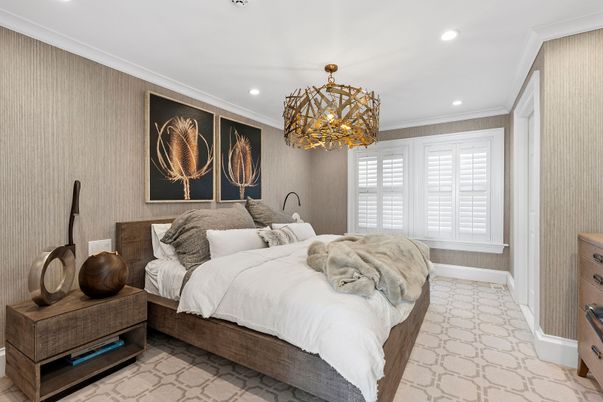 Bedroom, Interior, Pendant Lights, Recessed Lighting