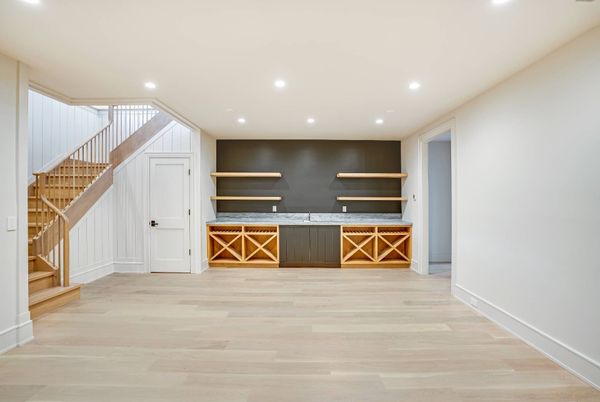 Interior, Recessed Lighting, Wine Storage, Wood Texture Flooring