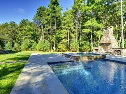 Exterior, Fireplace, Pool