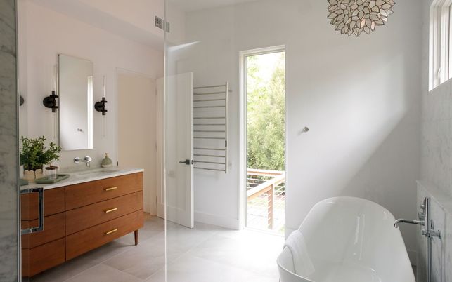 Bathroom, Dual Sink Vanities, Free Standing Baths, Interior