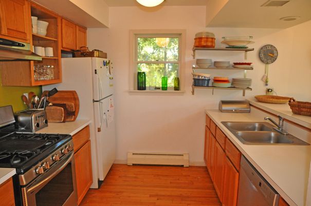 Interior, Kitchen, Wood Texture Flooring