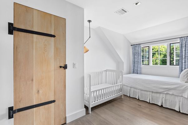Bedroom, Interior, Pendant Lights, Wood Texture Flooring