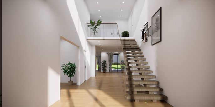 Interior, Recessed Lighting, Wood Texture Flooring