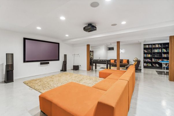Game Room, Interior, Living room, Projection Screen, Recessed Lighting
