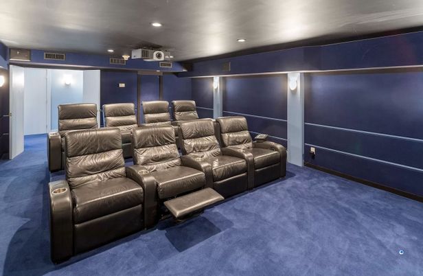 Home Theatre Room, Interior, Projection Screen, Recessed Lighting, Theatre Room