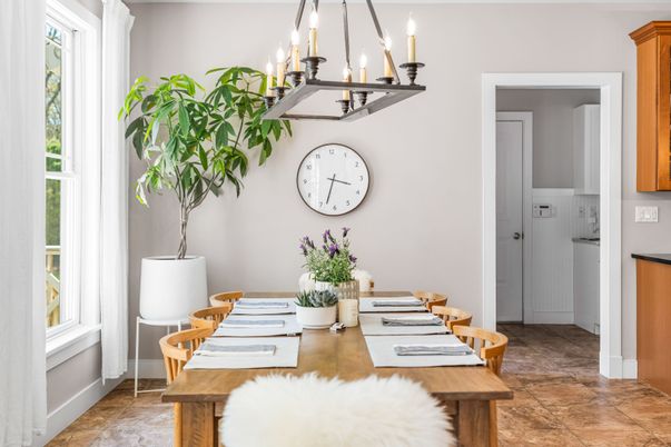 Dining room, Interior, Pendant Lights