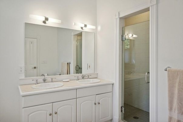 Bathroom, Dual Sink Vanities, Glass Shower, Interior