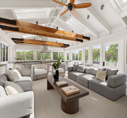 Interior, Living room, Wooden Beams