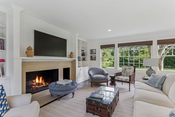 Fireplace, Interior, Living room, Recessed Lighting