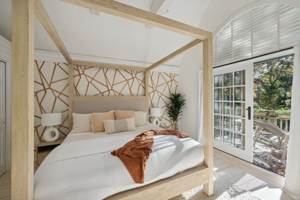 Bedroom, Interior, Wooden Beams, Wood Texture Flooring