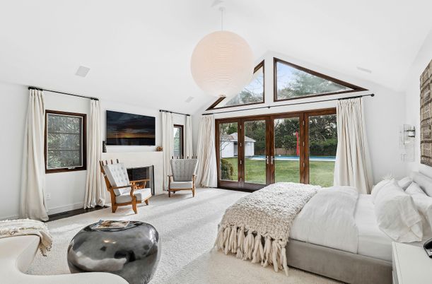 Bedroom, Fireplace, Interior