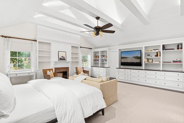 Bedroom, Fireplace, Interior