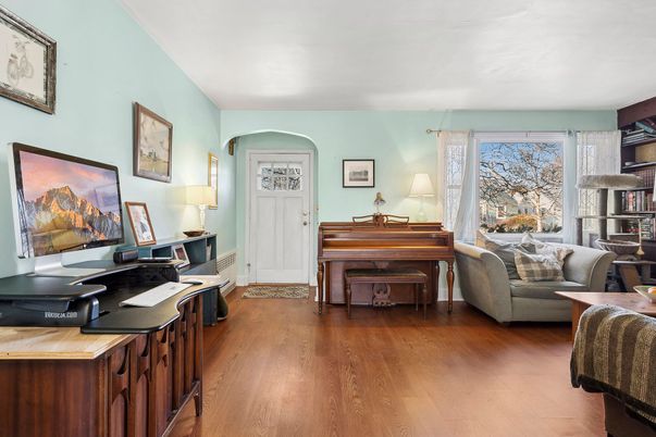 Home Office, Interior, Piano, Wood Texture Flooring