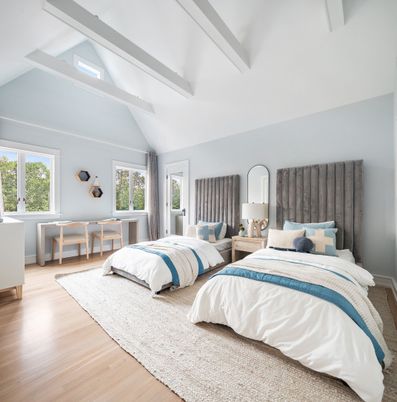 Bedroom, Interior, Wood Texture Flooring