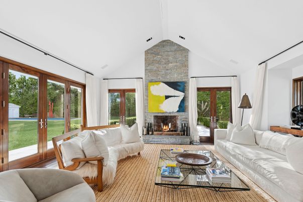 Fireplace, Interior, Living room, Stone Walls