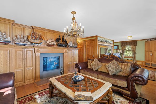 Chandelier, Interior, Living room, Wood Texture Flooring
