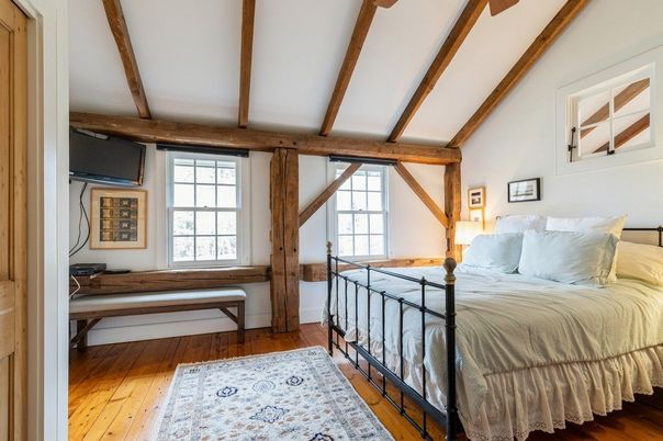 Bedroom, Interior, Wooden Beams, Wood Texture Flooring