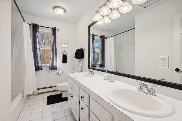 Bathroom, Dual Sink Vanities, Glass Shower, Interior