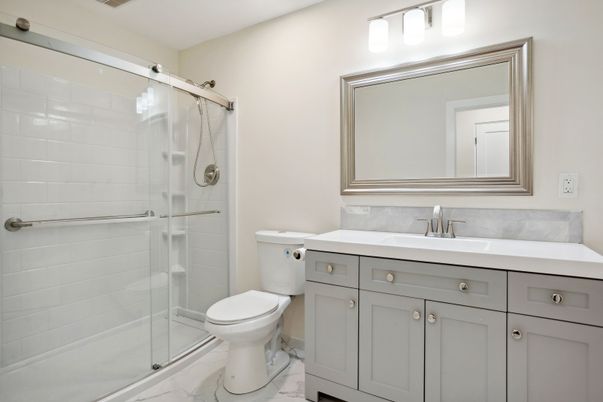 Bathroom, Glass Shower, Interior, Marble