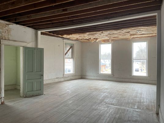 Empty room, Interior, Wooden Beams, Wood Texture Flooring