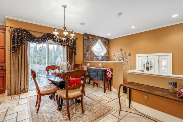 Chandelier, Dining room, Interior, Recessed Lighting