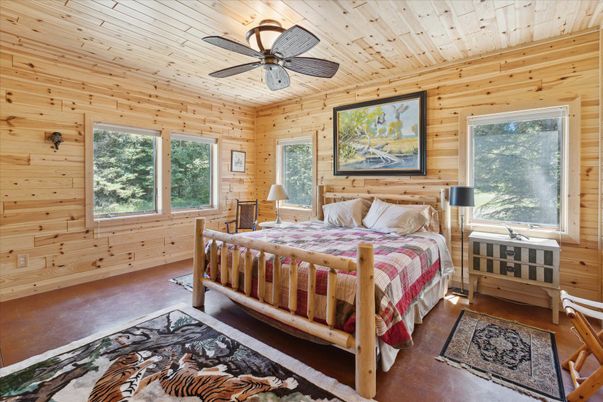Bedroom, Interior, Wooden Ceilings, Wooden Walls