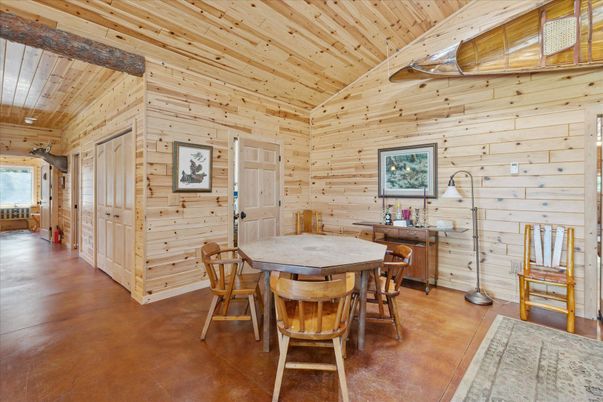 Dining room, Interior, Wooden Ceilings, Wood Texture Flooring, Wooden Walls
