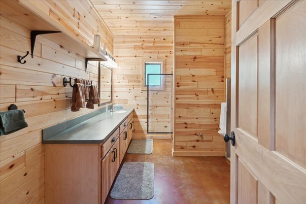 Bathroom, Interior, Wooden Walls