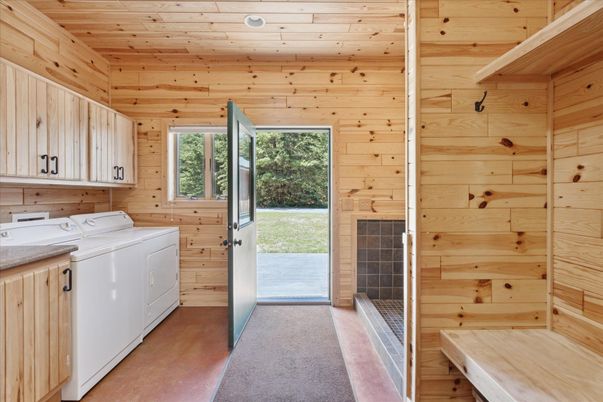 Interior, Washer, Wooden Ceilings, Wooden Walls