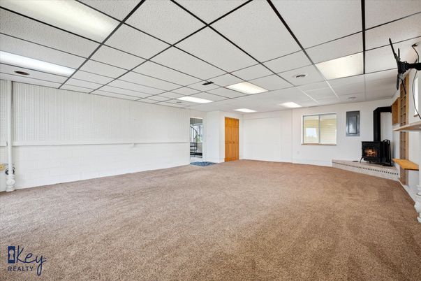 Empty room, Fireplace, Interior, Recessed Lighting