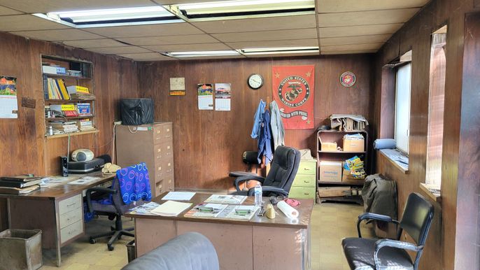 Home Office, Interior, Wooden Walls