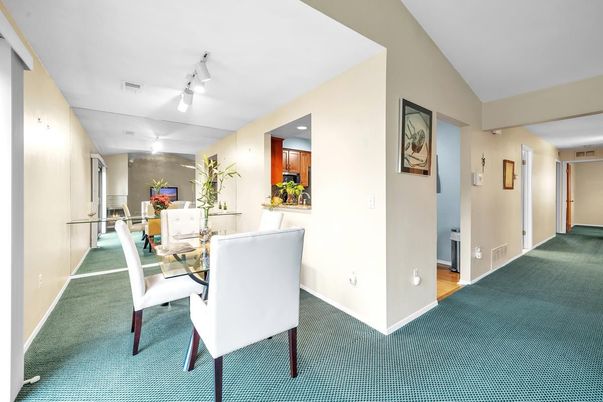 Dining room, Interior, Recessed Lighting
