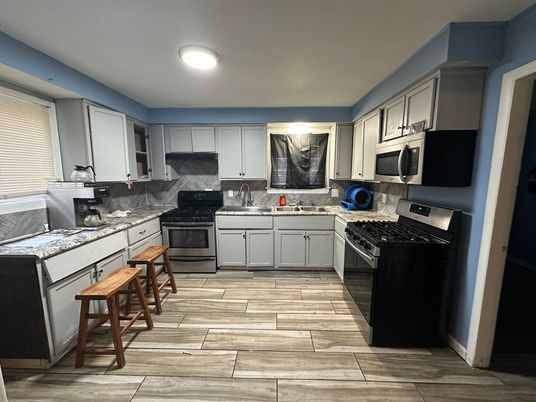 Interior, Kitchen, Wood Texture Flooring