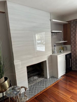 Fireplace, Interior, Wood Texture Flooring