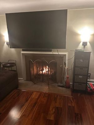 Fireplace, Interior, Wood Texture Flooring