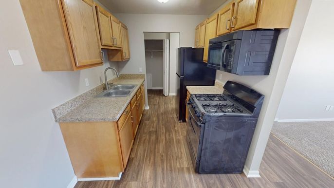 Interior, Kitchen, Wood Texture Flooring