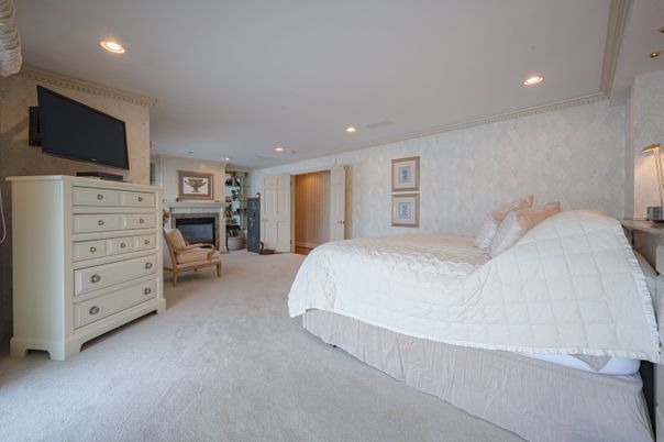 Bedroom, Fireplace, Interior, Recessed Lighting
