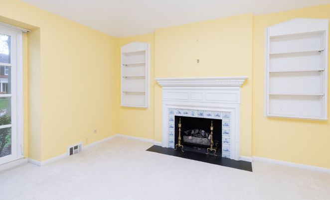 Empty room, Fireplace, Interior