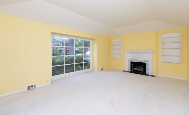 Empty room, Fireplace, Interior