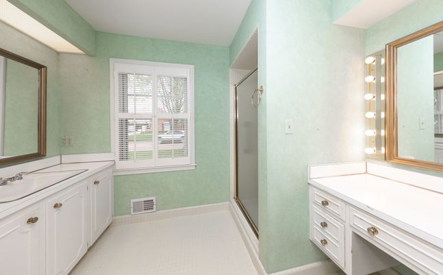 Bathroom, Glass Shower, Interior, Tile Countertops