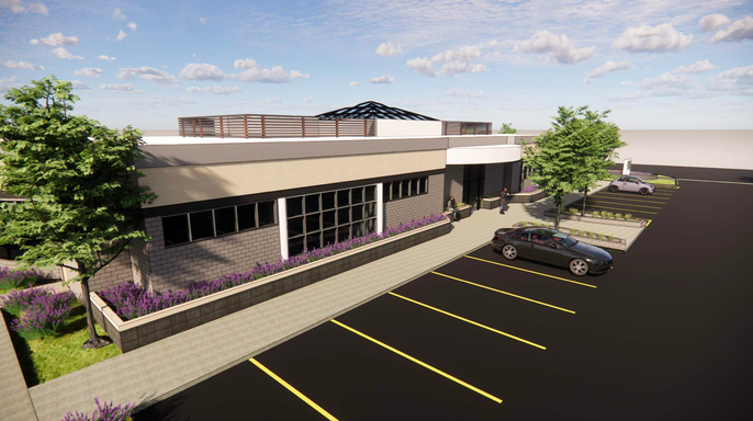 Exterior, Facade, Modern