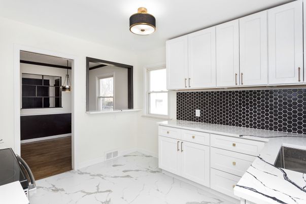 Interior, Marble, Pendant Lights, Wood Texture Flooring