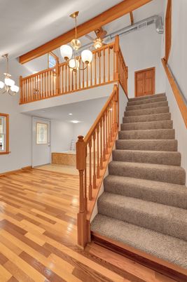 Chandelier, Interior, Wood Texture Flooring