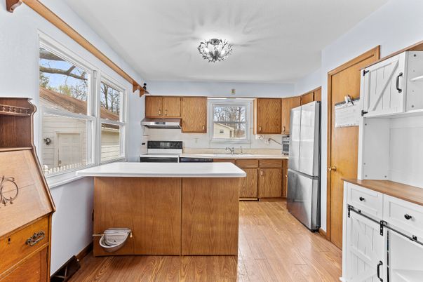 Interior, Kitchen, Wood Texture Flooring
