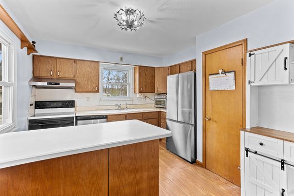 Interior, Kitchen, Wood Texture Flooring