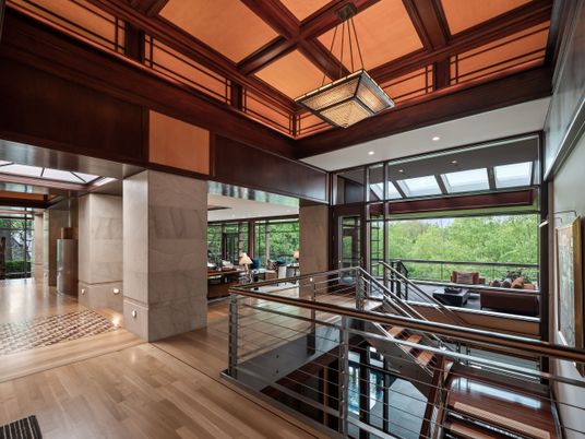 Interior, Pendant Lights, Recessed Lighting, Wooden Beams, Wood Texture Flooring
