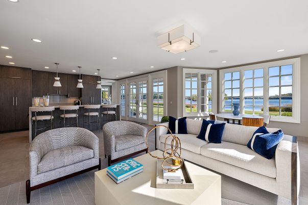 Interior, Kitchen, Living room, Pendant Lights, Recessed Lighting, Water