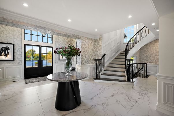 Interior, Marble, Recessed Lighting, Water
