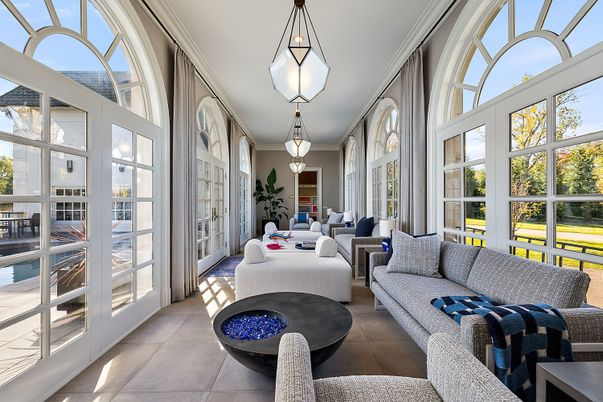 Glass Ceilings, Interior, Living room, Pendant Lights, Sun Room