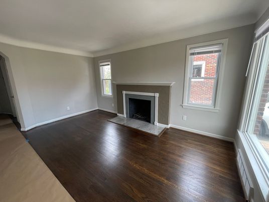 Empty room, Fireplace, Interior, Wood Texture Flooring